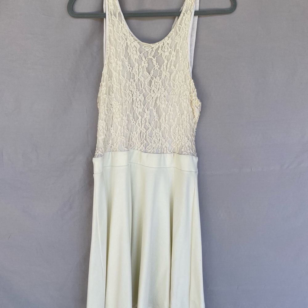 Lace Low Back Mini Dress